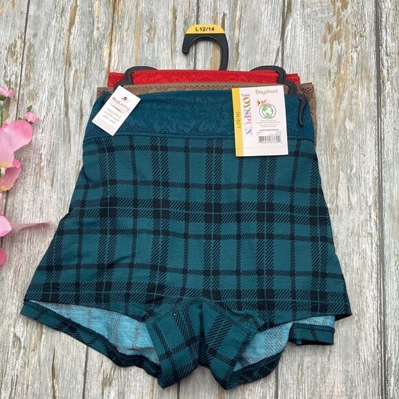 WOMEN'S LACE & Modal Hipster & Boyshort Underwear Panties 2, 3-Packs L - Picture 3 of 9